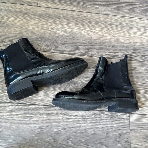 Black Jeffery Campbell crocodile embossed leather boots size 8 - Picture 3 of 13